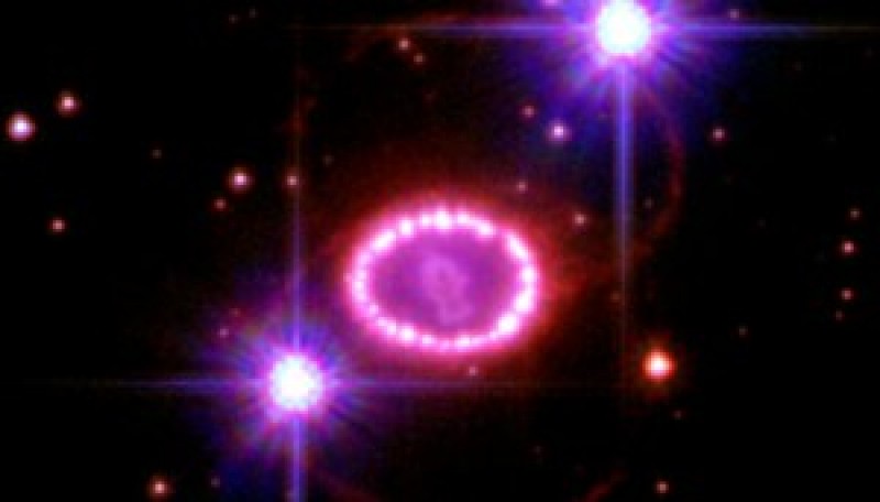 Wheel-spoke Magnetic Field in Supernova 1987A