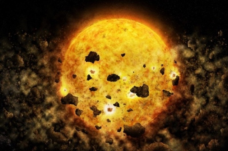 X-rays indicate collision of young planets may explain star’s dimming