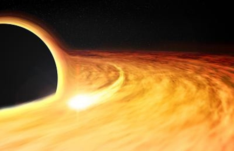 Astronomers clock a black hole spinning at half the speed of light