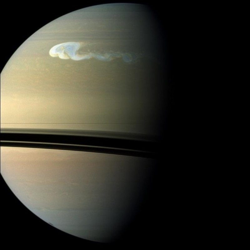 A new kind of storm appears on Saturn, puzzling astronomers