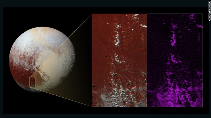 Pluto's Mountains Capped with Methane Snow