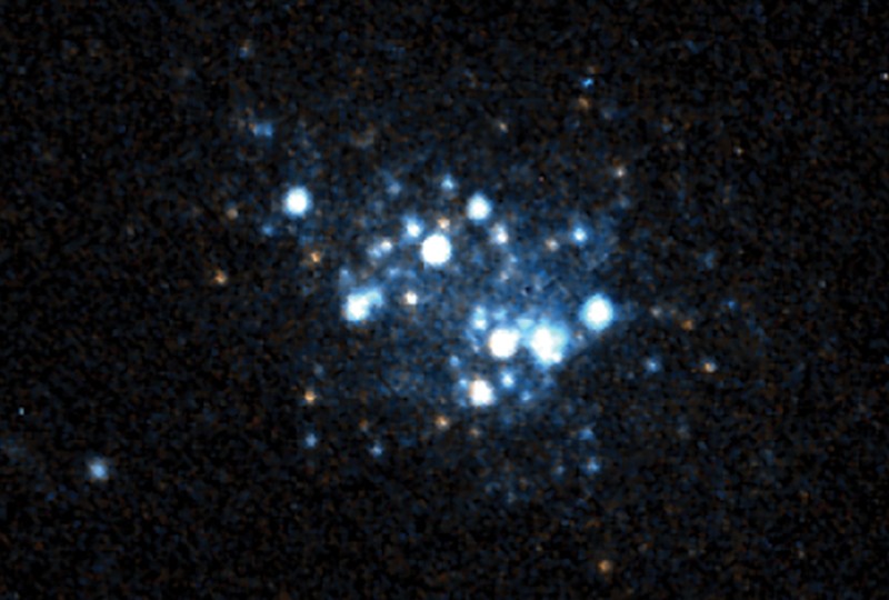 Small Blue Galaxy Has Lowest Level of Heavy Elements in a Star System