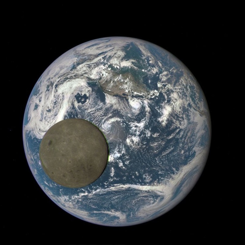 NASA Captures Moon Crossing Face of Earth for Second Time