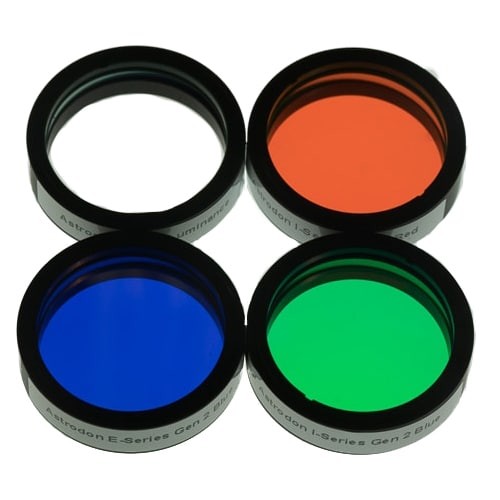 Astrodon Gen2 I-Series Individual Green filter mounted in 31 mm insert